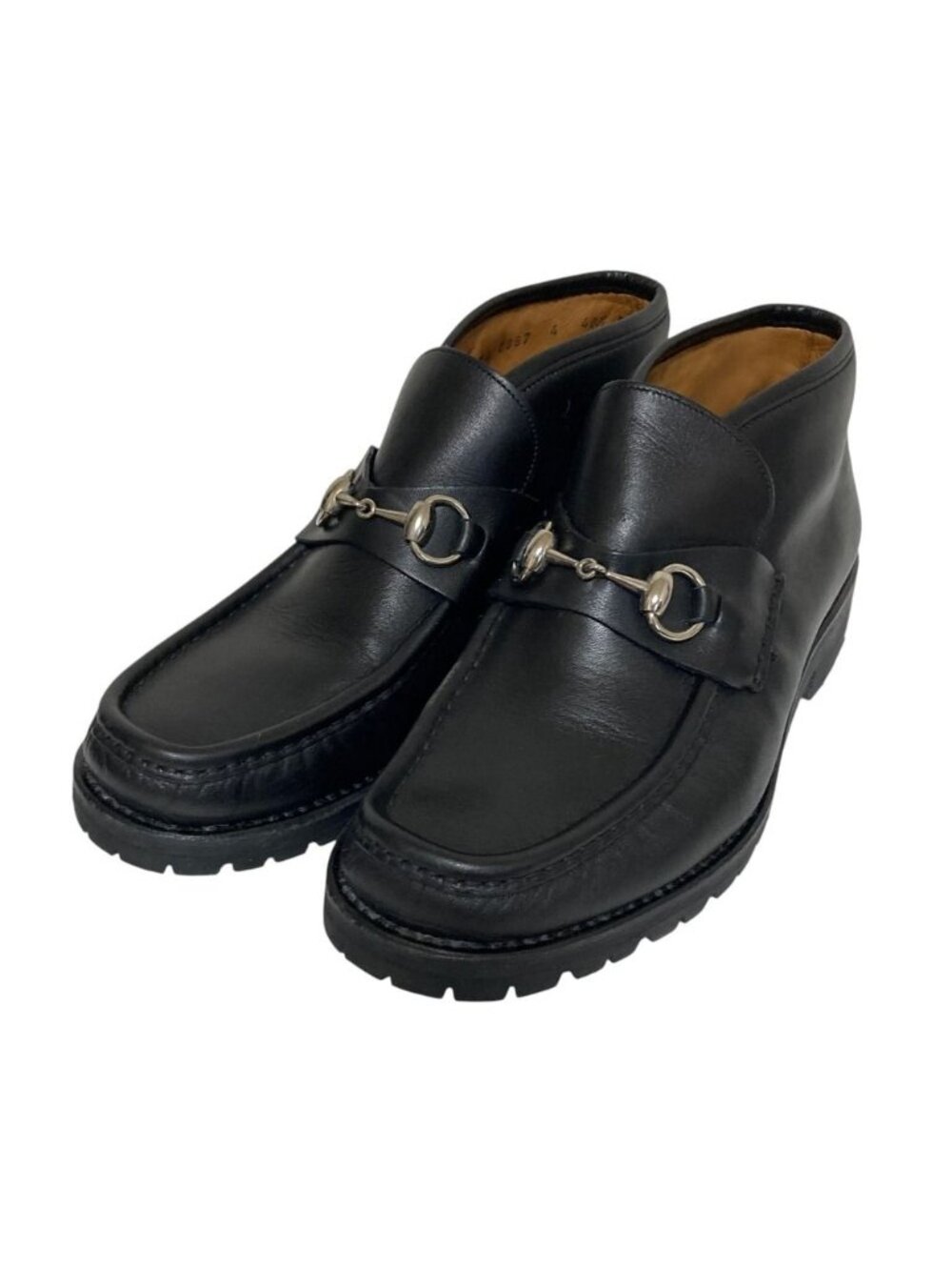 Gucci Horsebit Leather Boots Black Short